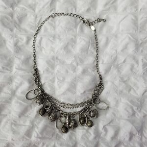 VINTAGE Silver Charm Necklace 22" + Extension